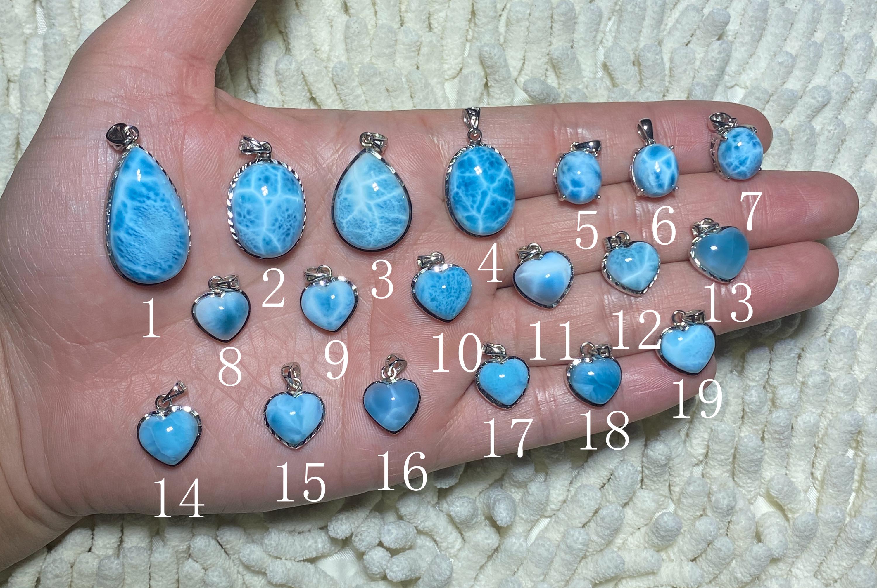 Ciondolo Larimar n. 12 | Gioielli Larimar - La mia pietra a rulli