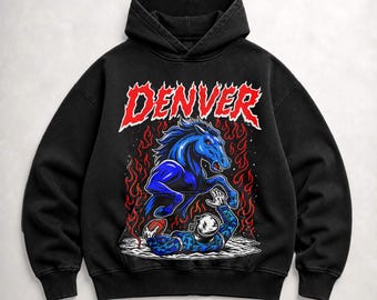 Vintage Denver Football Washed Hoodie, T-shirt, Oversized Apparel Sweatshirt, Unisex Shirt,Game day Gift for him Gift for her.