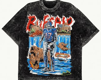 Vintage Josh Allen Buffalo voetbalhoodie, T-shirt, oversized sweater gewassen vervaagde kleding, uniseks shirt, cadeau voor hem Cadeau voor haar.