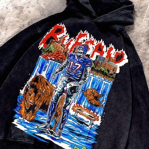 Vintage Josh Allen Buffalo Football Hoodie, T-Shirt, Übergroßes gewaschenes verblasstes Bekleidungs-Sweatshirt, Unisex Shirt, Geschenk für ihn, Geschenk für sie.