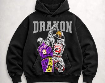 Vintage Kobe Bryant And Michael Jordan T-Shirt, Basketball Heavyweight Sweatshirt, Unisex Shirt, Washed Hoodie, Gift for him Gift for her.