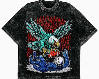 Moletom vintage com capuz e lavagem especial do Philadelphia Eagles, camiseta, blusa de moletom oversized, camisa unissex, presente para o dia do jogo dos Eagles, presente para ele ou para ela.