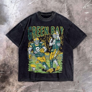 Moletom vintage lavado com capuz de futebol do Green Bay, camiseta, moletom grande, camisa unissex, camisa para dia de jogo, presente para ele, presente para ela.