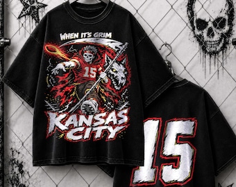 Vintage Kansas City Football Shirt, Mahomes Inspired Graphic Tee, Dark Streetwear Hoodie, Retro Crewneck Sweatshirt, Unisex Gift.