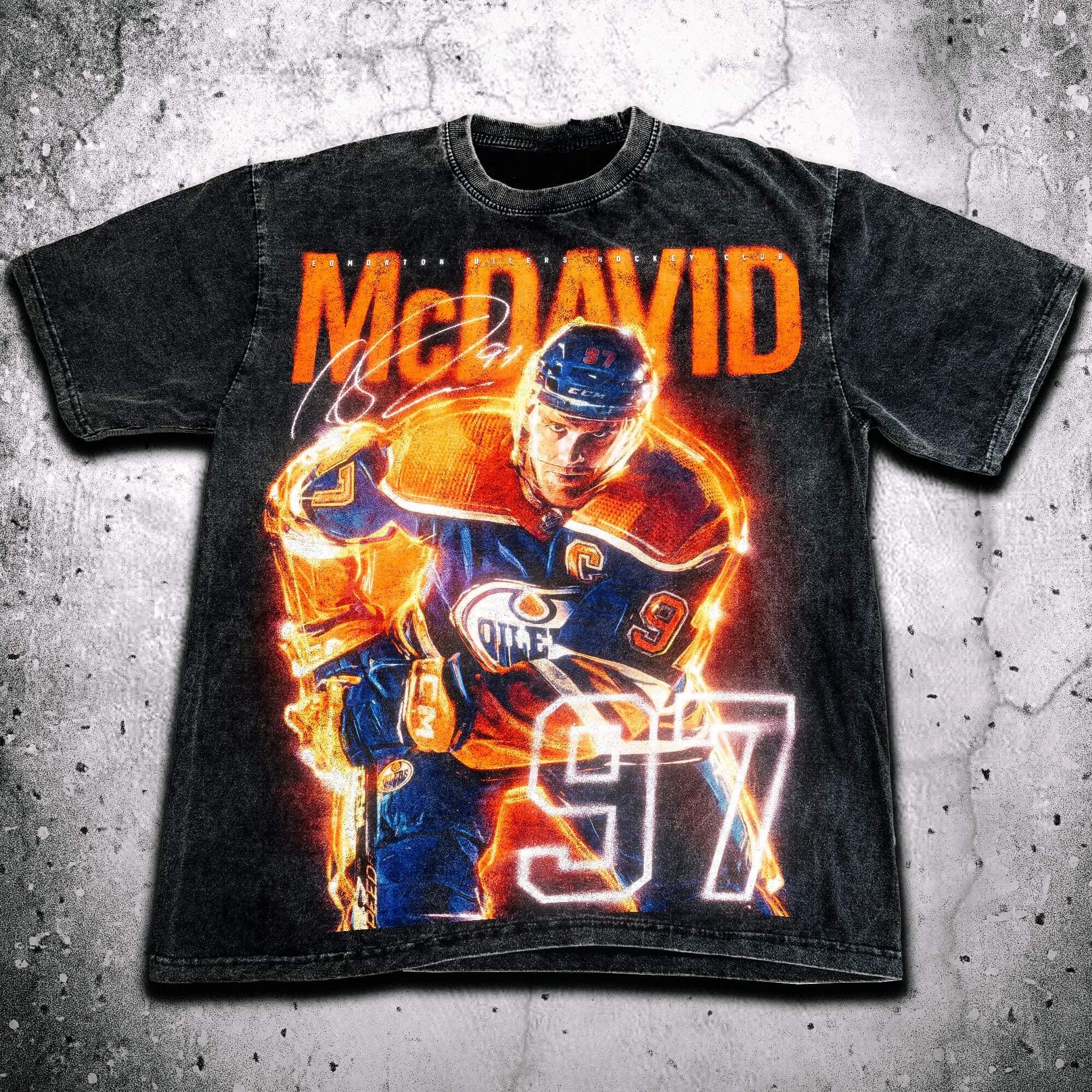 ★Mitchell & Ness Connor McDavid Oilers T-Shirt 関税込★ Official Connor McDavid Edmonton Oilers Mitchell & Ness 2.0