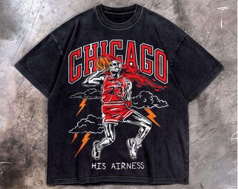 Camiseta vintage do Michael Jordan, moletom pesado do Chicago Basketball, camisa unissex, moletom com capuz lavado, presente para ele, presente para ela.