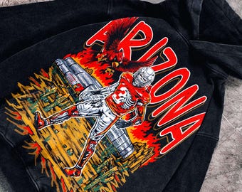 Moletom vintage Arizona Budda Baker com capuz de futebol, camiseta, moletom grande desbotado e lavado, camisa unissex, presente para ele, presente para ela.