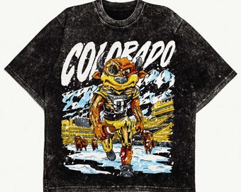 Moletom vintage com capuz e estampa desbotada do time de futebol americano Colorado, disponível nas cores moletom, tamanho grande e unissex. Ideal para presentear no dia do jogo ou presentear alguém especial.