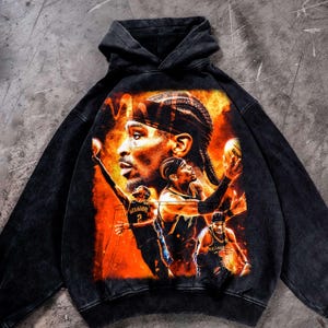 Shai Gilgeous-Alexander 2025 MVP gebleekte hoodie, zwaargewicht sweatshirt, SGA Oklahoma basketball T-shirt, uniseks shirt, cadeau voor hem of haar
