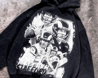 Moletom com capuz Matthew Stafford Los Angeles Football desbotado, camiseta, moletom oversized, camisa unissex, presente para ele, presente para ela.