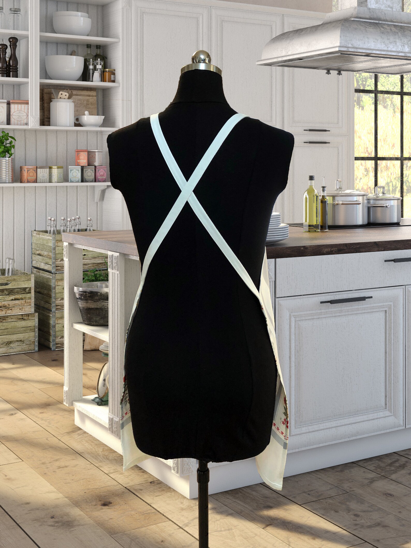 Women's Apron with crisscross back straps and extra large Etsy