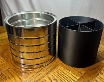 Coffee Tin Organizer Inserts, 3D Printed Storage Divider for Empty Metal Coffee Cans