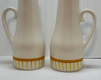 Vintage Unique Jug Style with Handles Ceramic Salt & Pepper Shakers, Japan