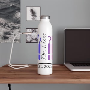 Personalized Dentist Water Bottle – Gift for dental hygienist, Gift for dentist – Graduation Gift for Dental Student, Custom Dental Bottle