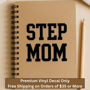 Sticker stiefmoeder – aangepaste vinylsticker voor bekers, kaarsen of autoruiten – Moederdagcadeau voor stiefmoeders