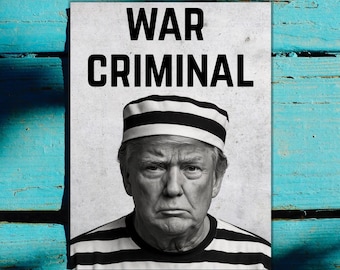 War Criminal Poster: Don't Tread On Me, Protest Art (PDF & PNG Digital Download