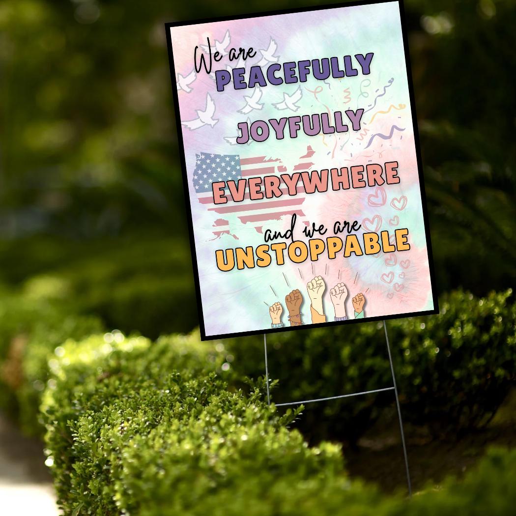 Peaceful Protest Sign Image: Printable Digital Download (PDF & PNG ...