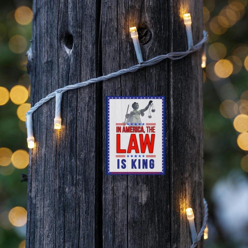 In America Law is King Print: Patriotic Poster, Don't Tread on Me ...