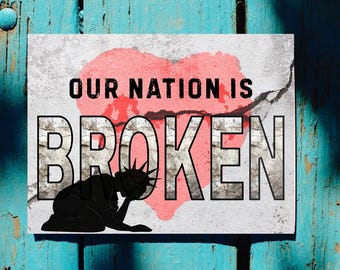 Statue of Liberty Protest Sign: America Under Siege (PDF & PNG Digital Download