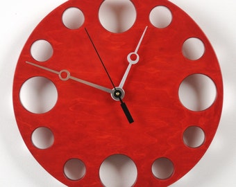 Horloge POP en rouge, horloge moderne 10 »