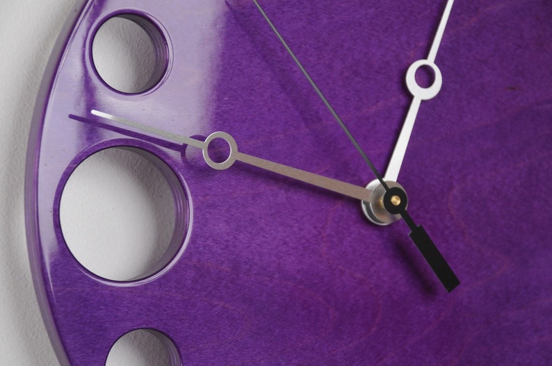 POP Clock in Purple, 10 Modern Wall Clock image 3