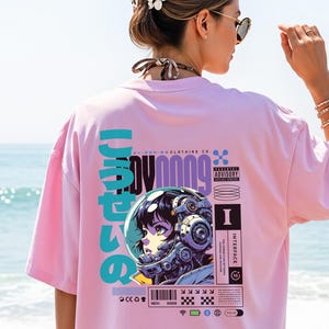 Astro Mech Shirt, Cyberpunk Anime Graphic Tee, Japanese Mech Girl T ...