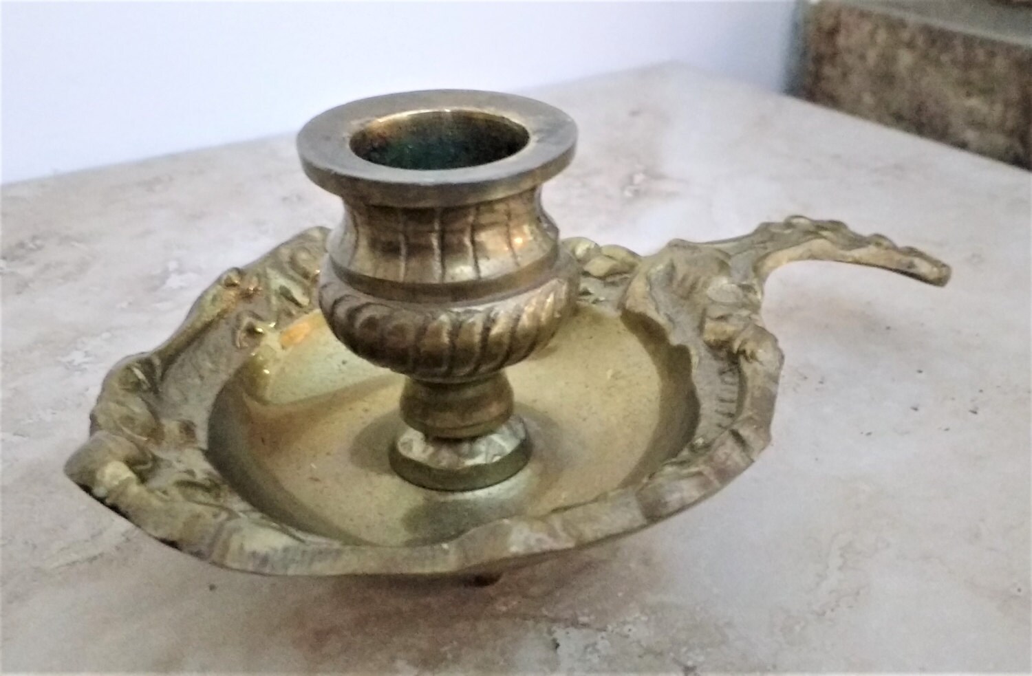Ornate brass chamberstick ornate chamberstick chamber Etsy