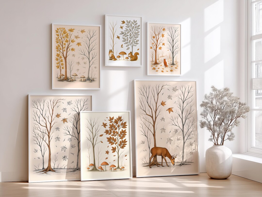Woodland Forest Wall Art Set of 6 Prints - Digital Download Bundle - Etsy