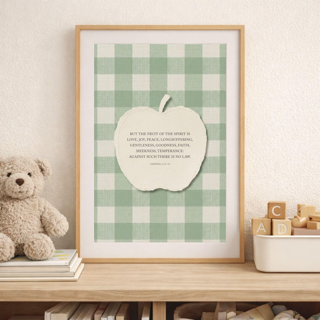 Fruit of the Spirit Scripture Print – Christian Nursery Wall Art - Etsy