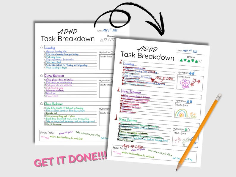 ADHD Task Tracker Printable, Minimalist To-do List (digital Download ...