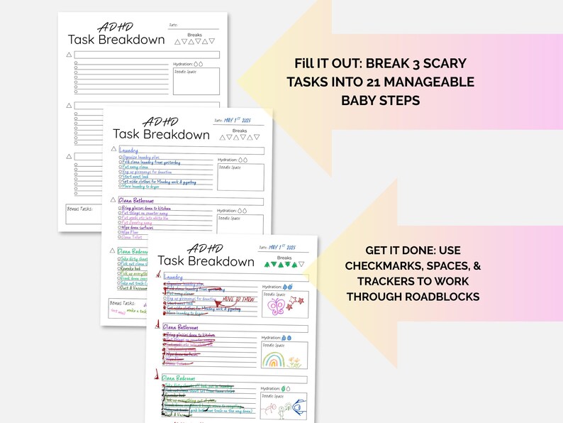 ADHD Task Tracker Printable, Minimalist To-do List (digital Download ...