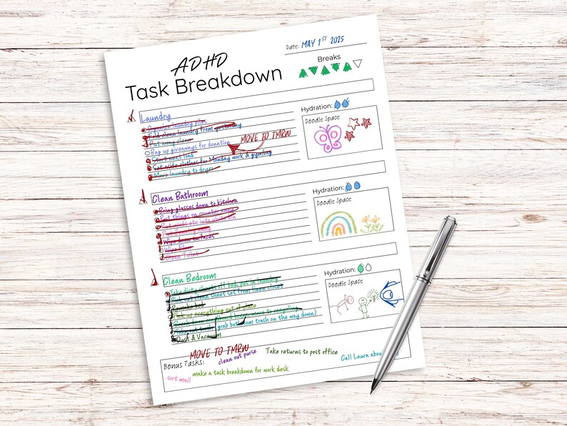 ADHD Task Tracker Printable, Minimalist To-do List (digital Download ...