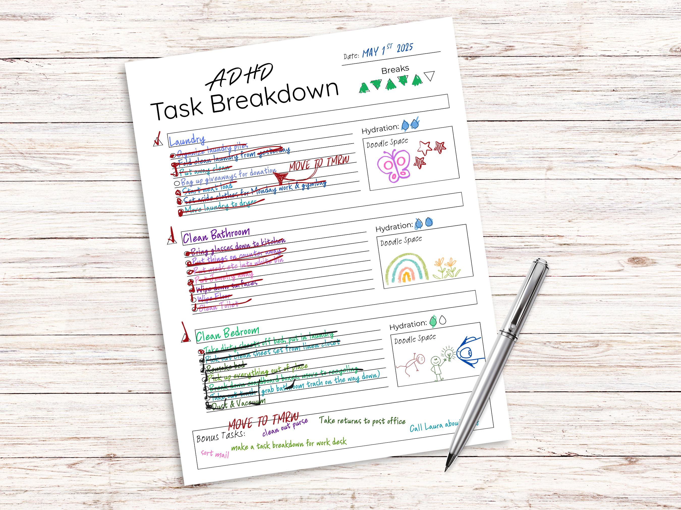 ADHD Task Tracker Printable, Minimalist To-do List (digital Download ...