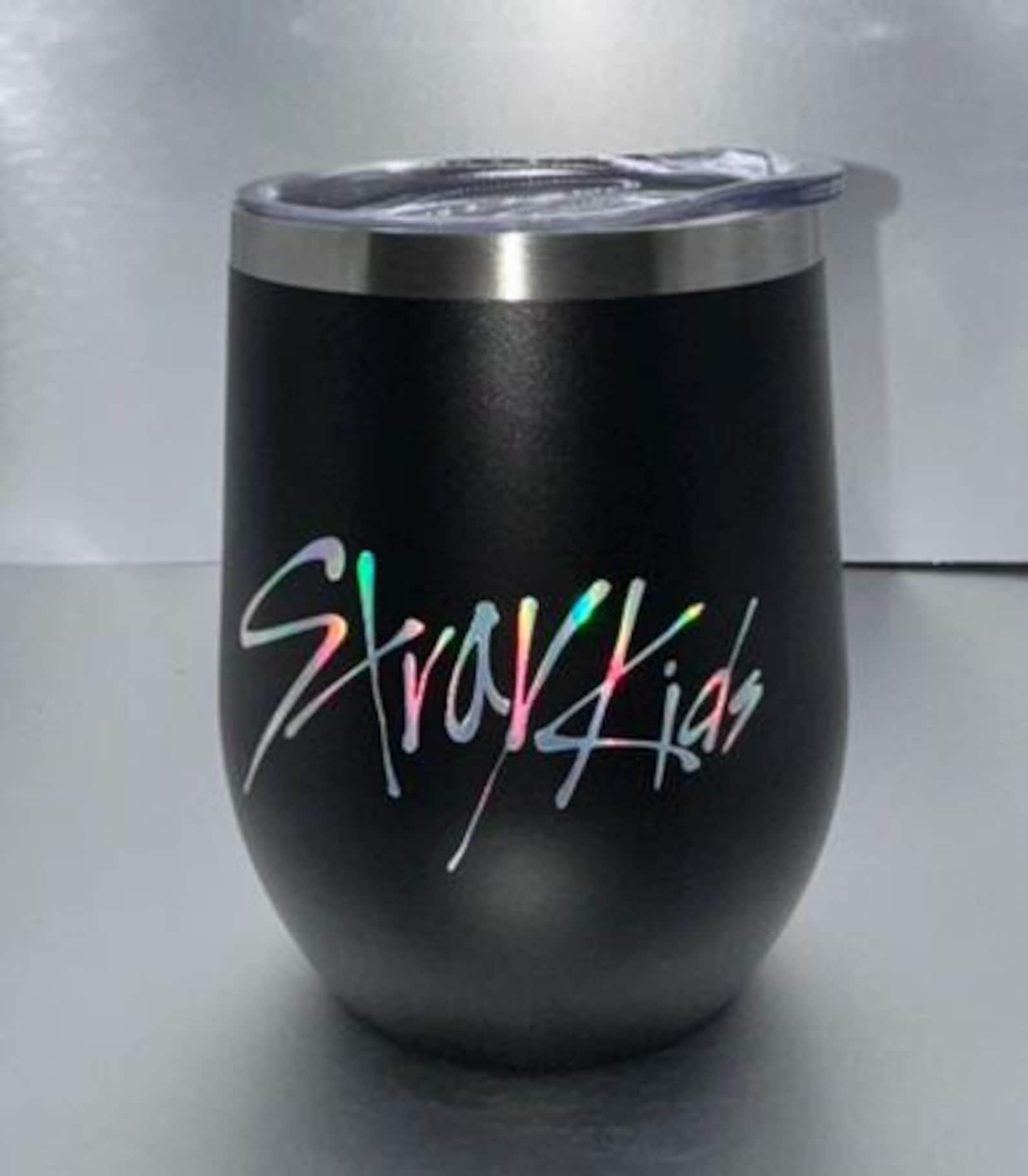 Stray Kids/skz 12 Oz Stainless Steel Wine Tumbler With Lid and Straw - Etsy