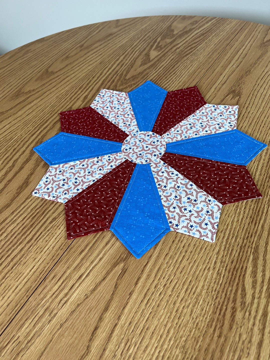 Patriotic Quilted Table Topper Candle Mat - Etsy