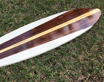 White Chocolate Taper Surfboard Wall Art & Decor | Customizable | Wood Surfboard Decor, Beach House Decor, Coastal Decor, Luxury Surf Decor