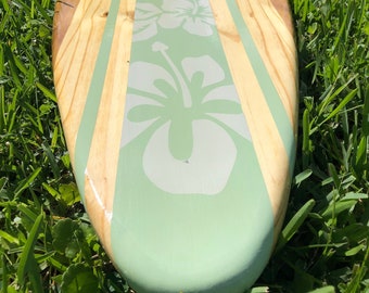 Summer Sea Breeze Surfboard Wall Art & Decor | Customizable | Wood Surfboard Decor, Beach House Decor, Coastal Decoration, Luxury Surf Decor