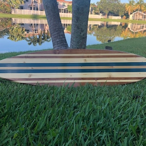 Blue Twist Vintage Surfboard Wood Wall Art & Decor | Customizable | Surfboard Decor, Beach House Decor, Coastal Decor image 6