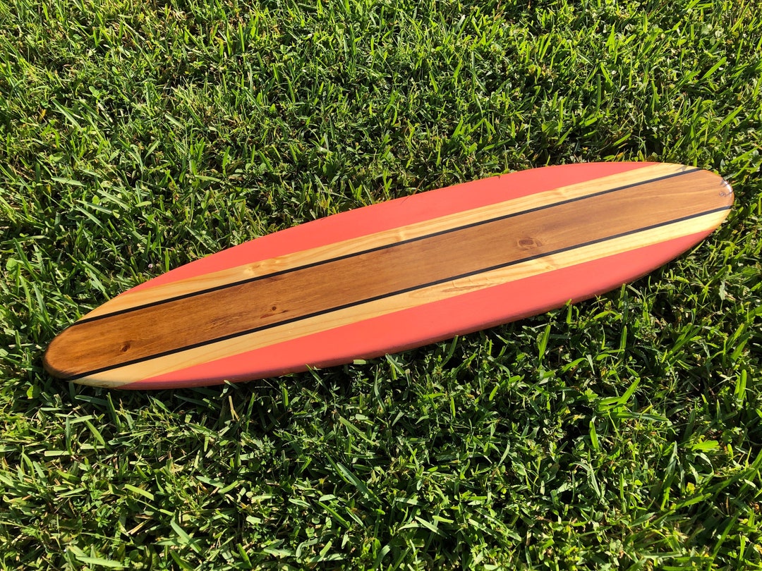 Coral Rail Classic Style Wood Surfboard Decor and Wall Art ...