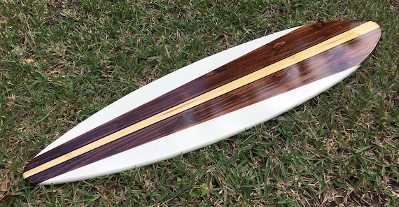 White Chocolate Taper Surfboard Wall Art & Decor | Customizable | Wood Surfboard Decor, Beach House Decor, Coastal Decor, Luxury Surf Decor