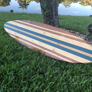 Blue Twist Vintage Surfboard Wood Wall Art & Decor | Customizable | Surfboard Decor, Beach House Decor, Coastal Decor image 5