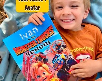 Personalized Monster Truck Book • Back to School Gift for Kids