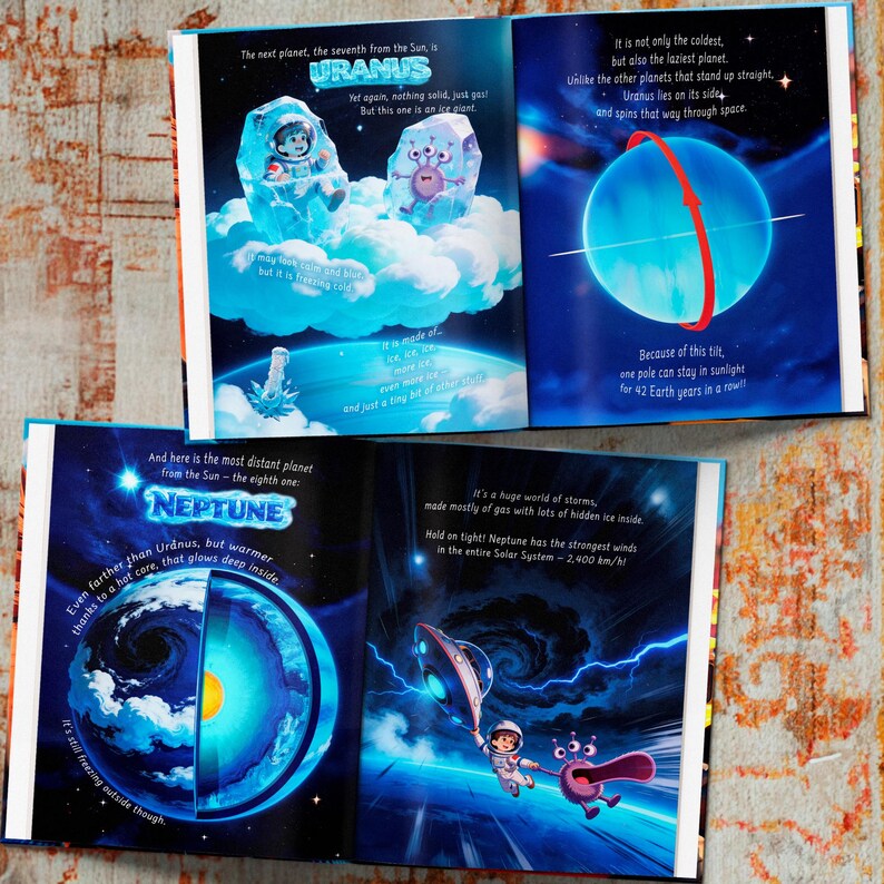 Personalized Kids Space Book – Astronaut Adventure Solar System Story ...