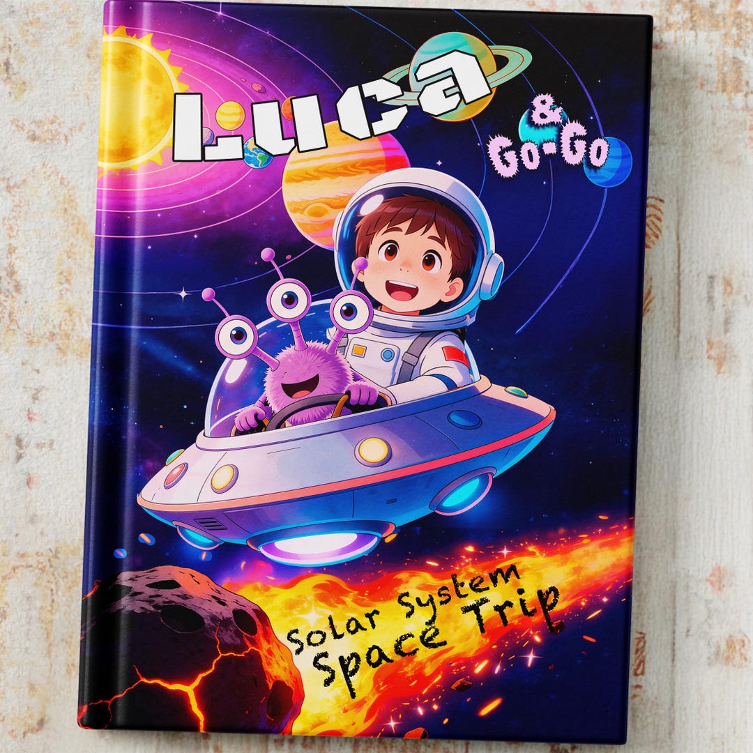 Personalized Kids Space Book – Astronaut Adventure Solar System Story ...