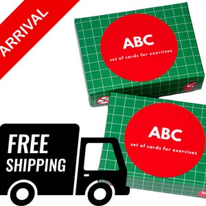 2 DOZEN + gratis verzending (!) ABC-oefenkaarten – Flashcards voor alfabetbewegingen (2 volledige sets, A–Z) | Klassiek ontwerp, fysiek kaartspel