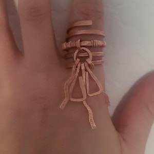 Anello aperto regolabile in argento sterling per donna: gioiello minimalista geometrico impilabile, anello moderno fatto a mano per pollice o indice.