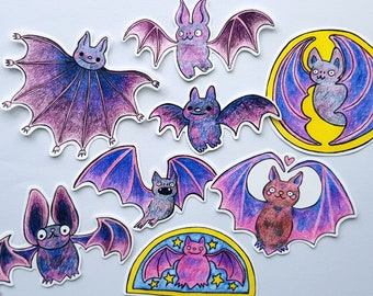 bats sticker set