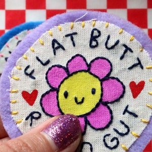 Hand Embroidered and Painted Patch Body Positive image 4