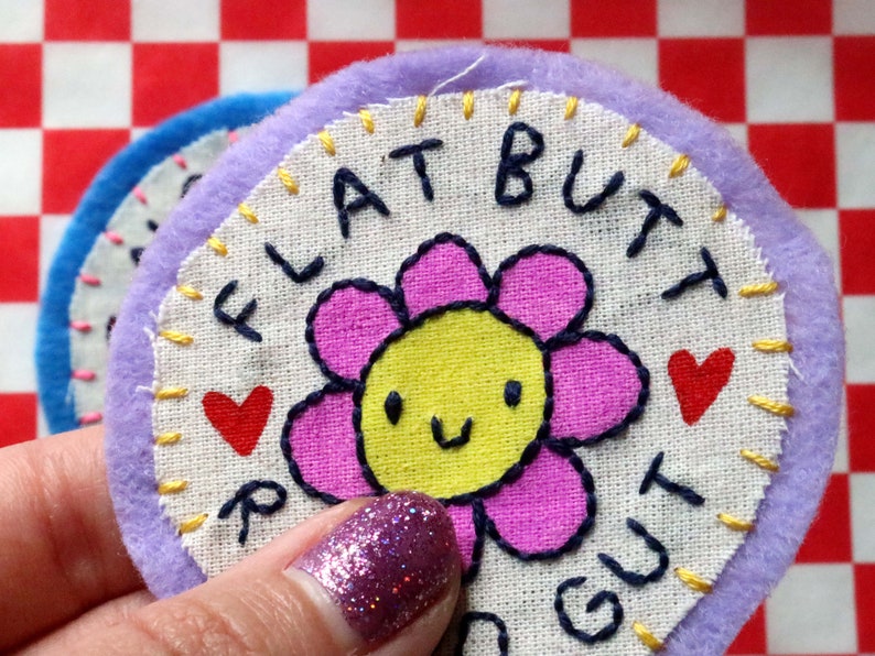 Hand Embroidered and Painted Patch Body Positive image 4