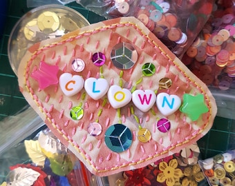 clown handmade patch